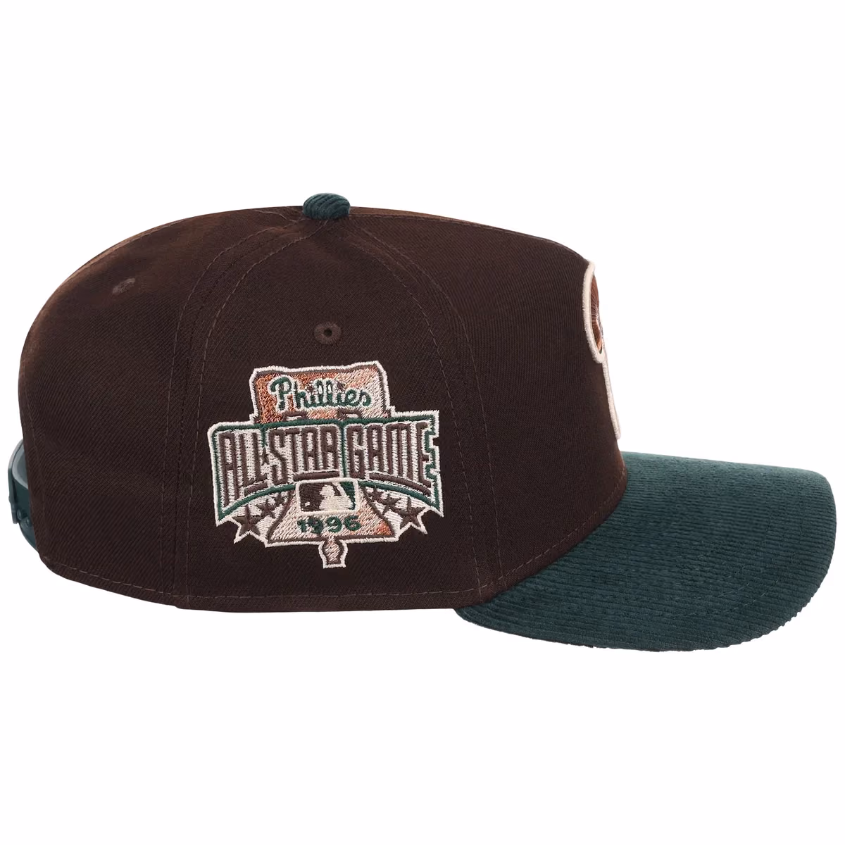 Philadelphia Phillies MLB Forest Ember New Era 9FORTY A-Frame detail view