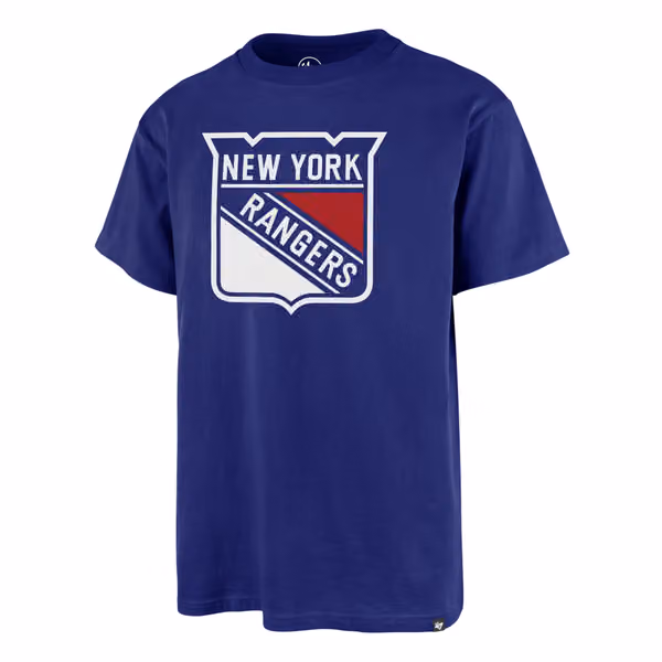 New York Rangers Team Logo '47 Echo NHL T-Shirt Blue view 1