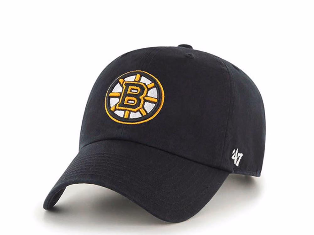 47brand Boston Bruins Clean up Strapback Hat front