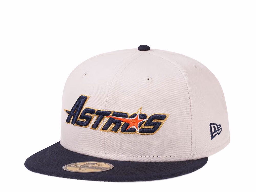 New Era Houston Astros Stone Two Tone Edition 59Fifty Fitted Hat front