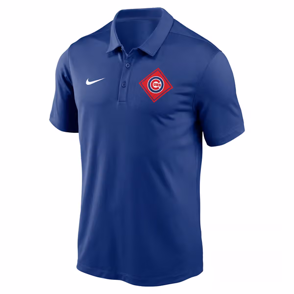 Chicago Cubs Diamond Icon Nike Franchise Dri-FIT MLB Polo Shirt view 1