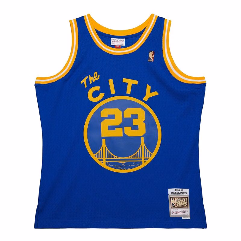 Jason Richardson #23 Golden State Warriors 2004-05 Mitchell & Ness Swingman NBA Jersey Blue view 1