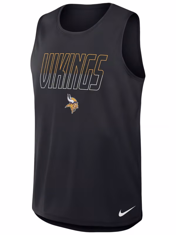Minnesota Vikings Miler Dri-FIT NFL Muscle Tank Top Black view 1
