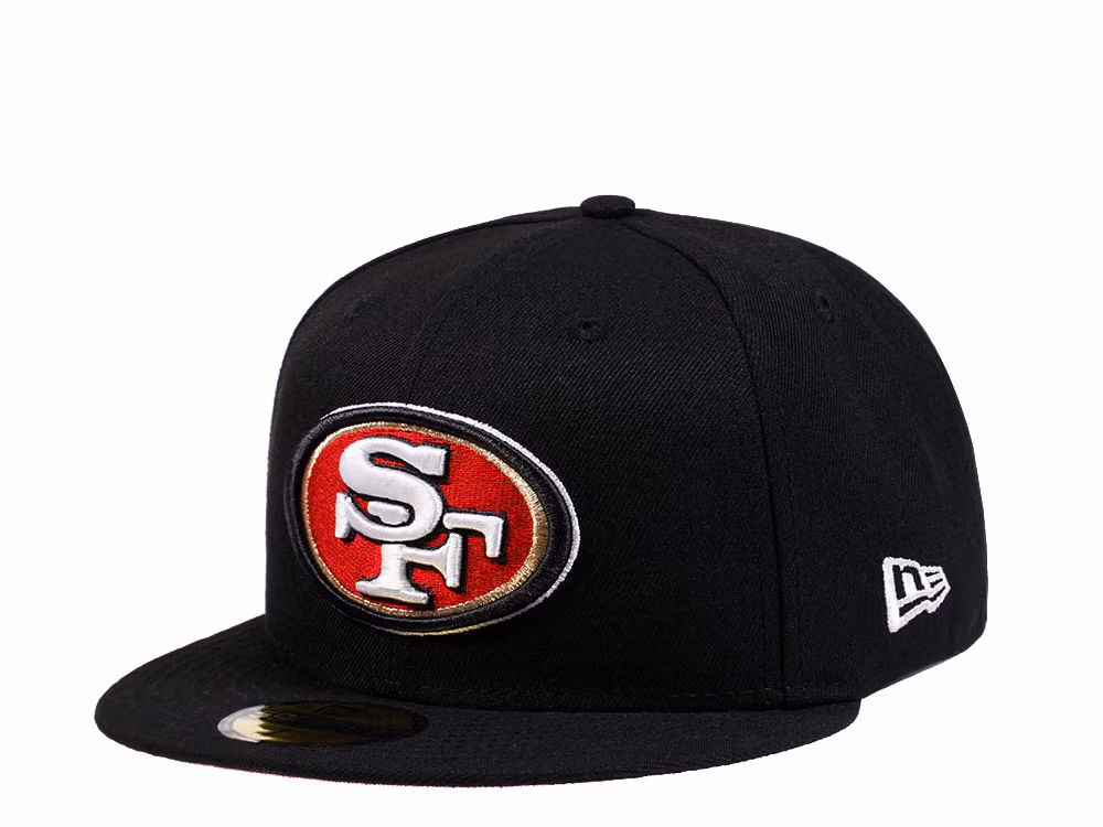 New Era San Francisco 49ers Black and Pink Edition 59Fifty Fitted Hat front