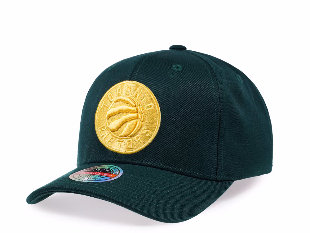 Mitchell & Ness Toronto Raptors Green Lime Red Line Flex Snapback Hat front
