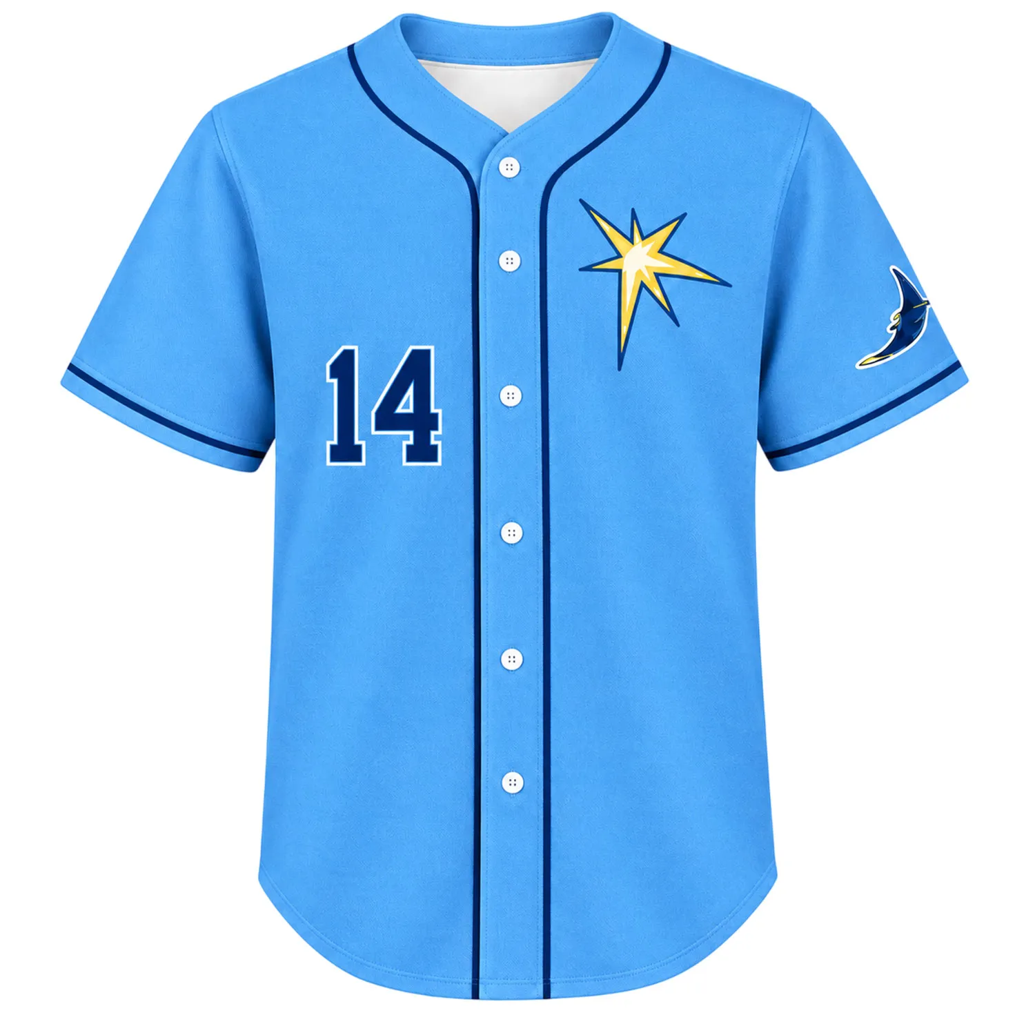 TB Rays Blue Jersey Chandler Simpson Powerful Wear