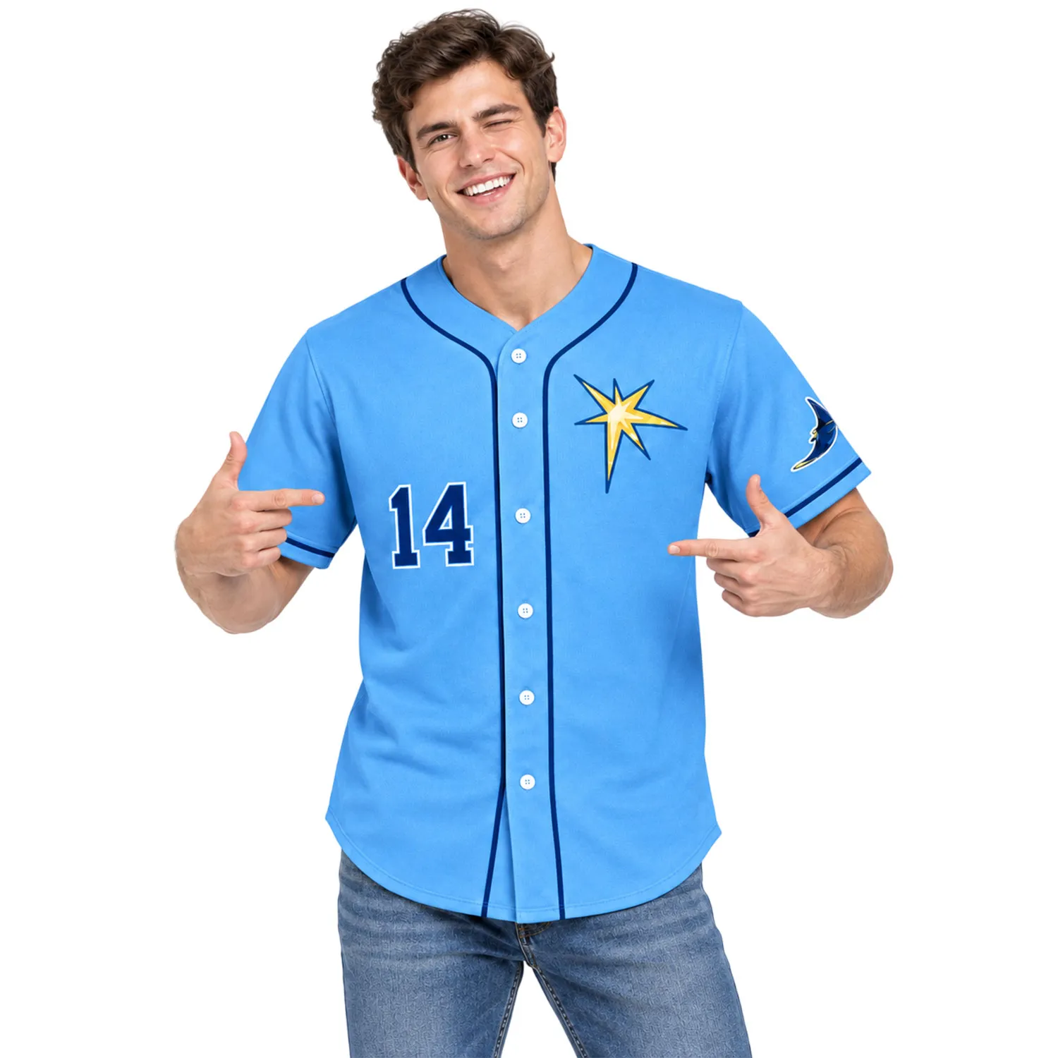 TB Rays Blue Jersey Chandler Simpson Powerful Wear