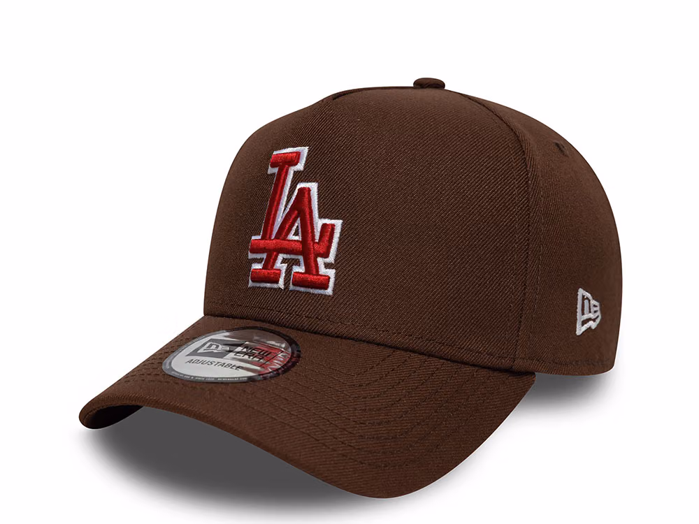 New Era Los Angeles Dodgers Outline Brown Edition 9Forty A Frame Snapback Hat front