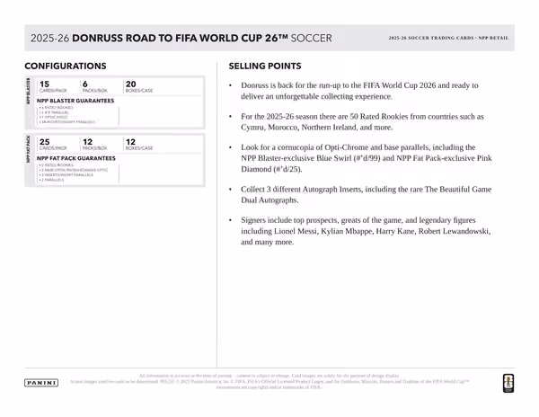 2025/26 Panini Donruss Road to FIFA World Cup Fooball Fat-Pack Box view 6