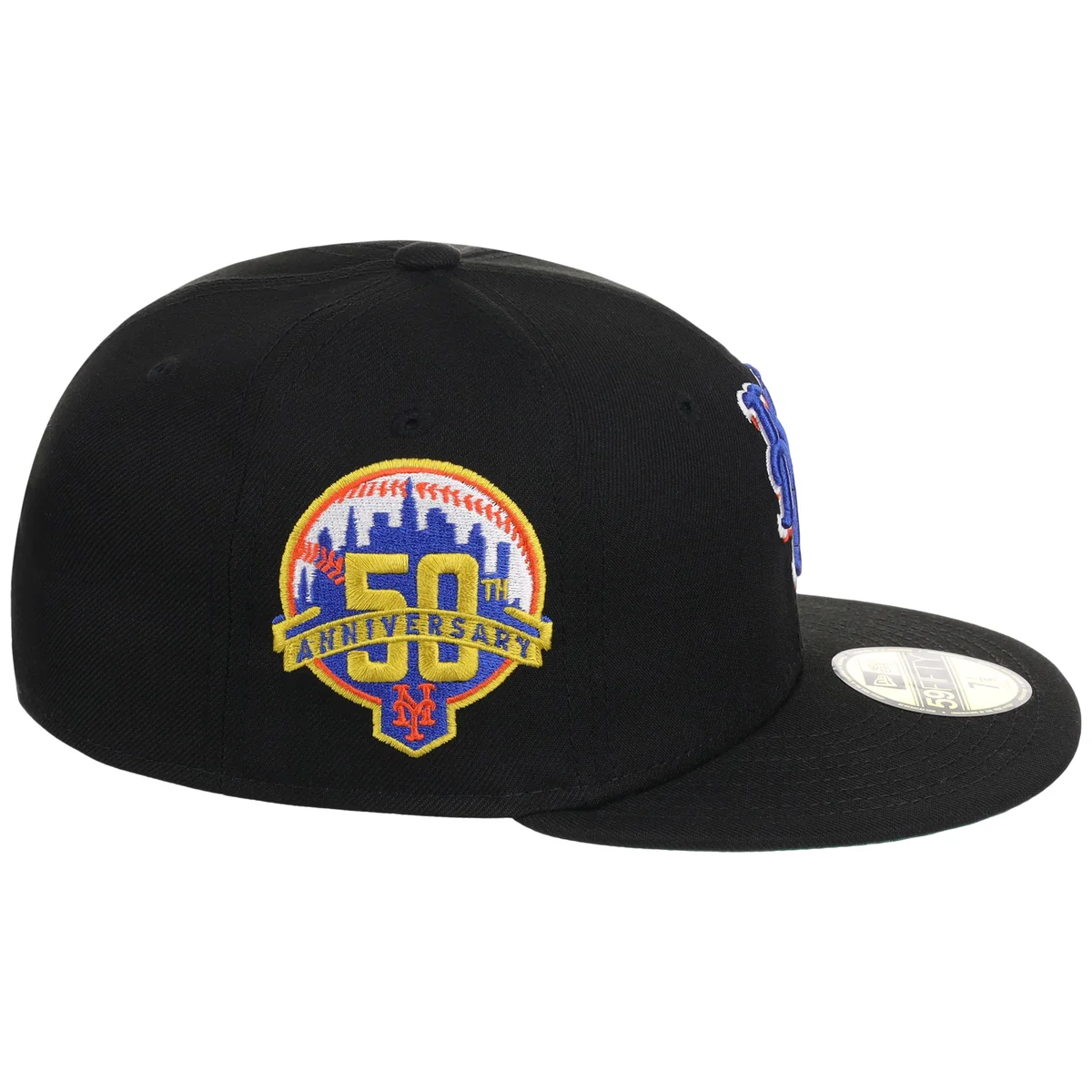 New York Mets MLB Black Dome New Era 59FIFTY detail view