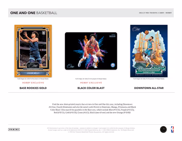 2024/25 Panini One and One Basketball NBA Hobby Box view 2