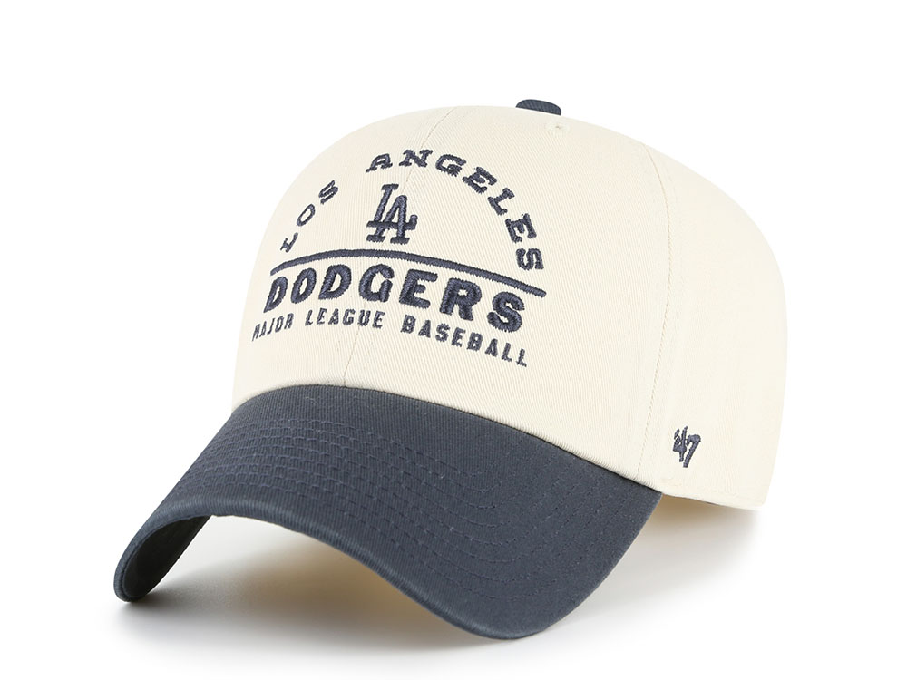 47 Brand Los Angeles Dodgers Natural Clean Up Strapback Hat front
