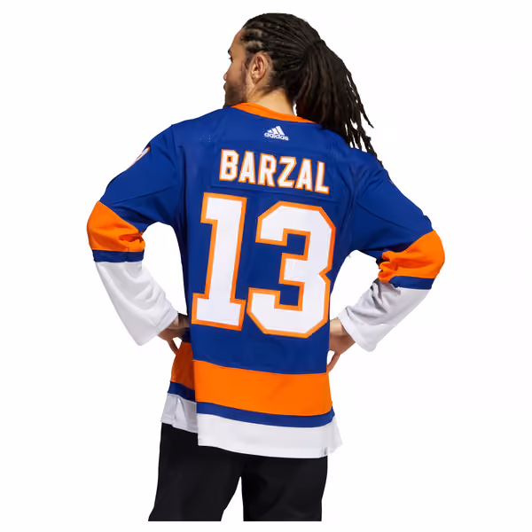 Mathew Barzal #13 New York Islanders adidas Authentic Primegreen NHL Jersey Home Blue view 4