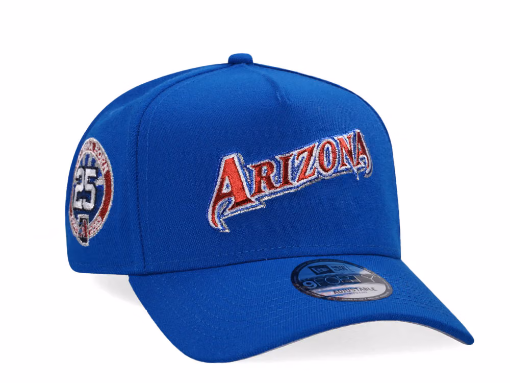 New Era Arizona Diamondbacks 25th Anniversary Blue Edition 9Forty A Frame Snapback Hat front