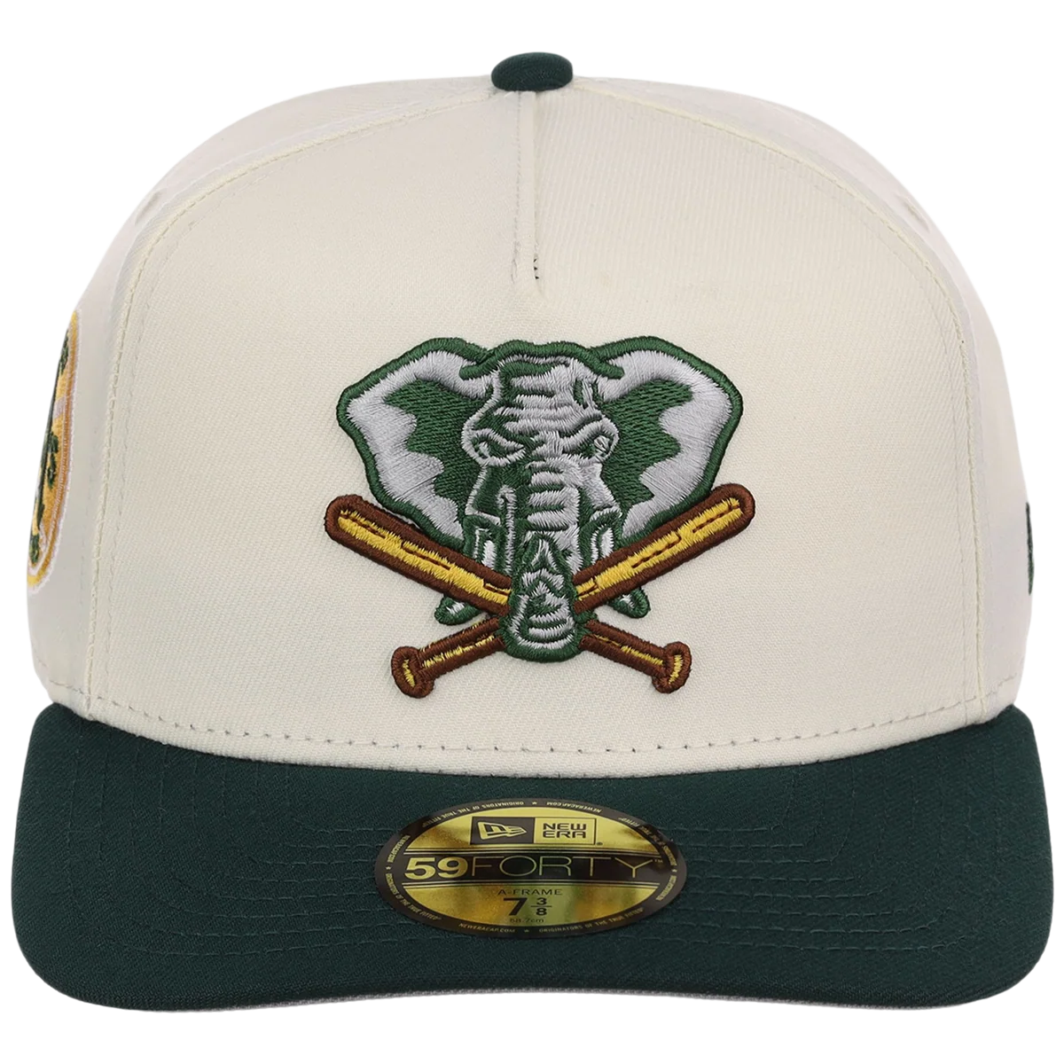 Oakland Athletics MLB Heritage Chrome New Era 59FORTY detail view