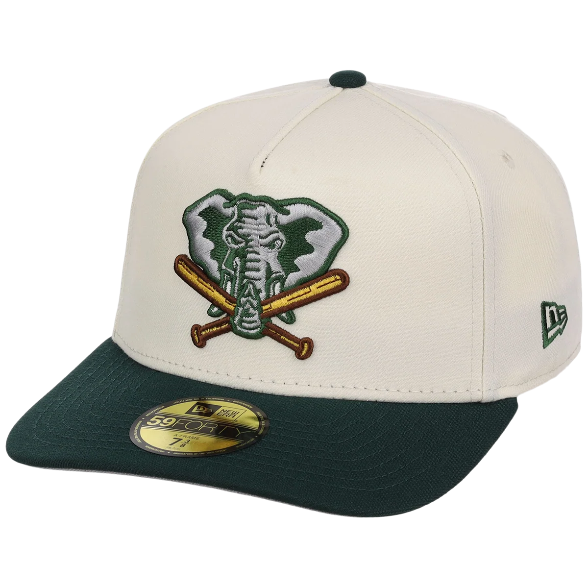 Oakland Athletics MLB Heritage Chrome New Era 59FORTY detail view