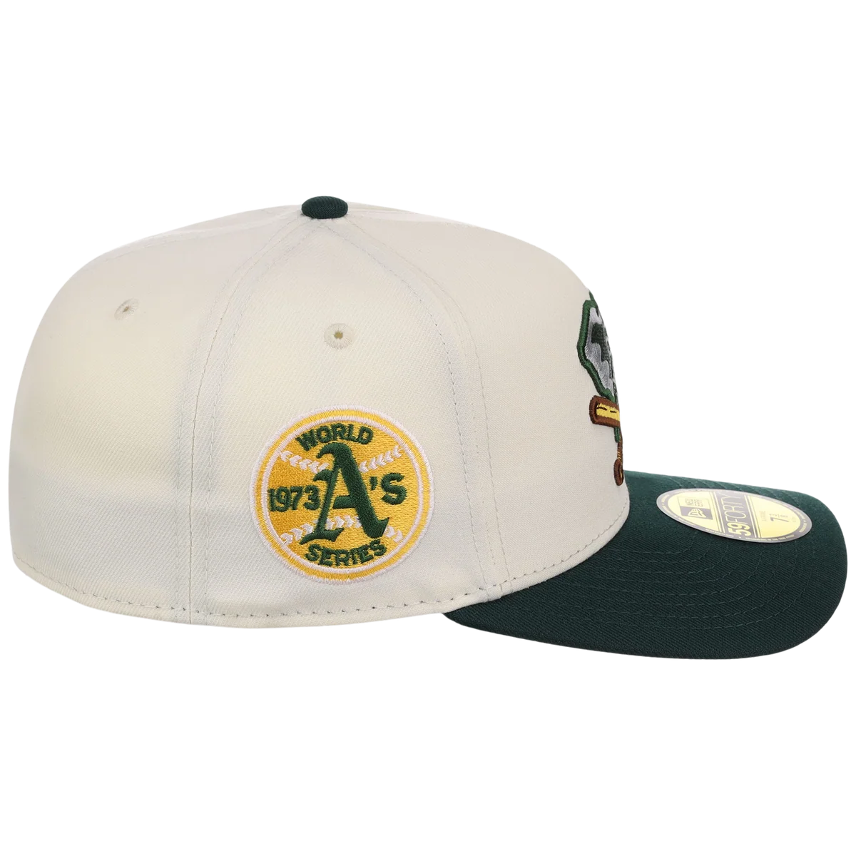 Oakland Athletics MLB Heritage Chrome New Era 59FORTY detail view