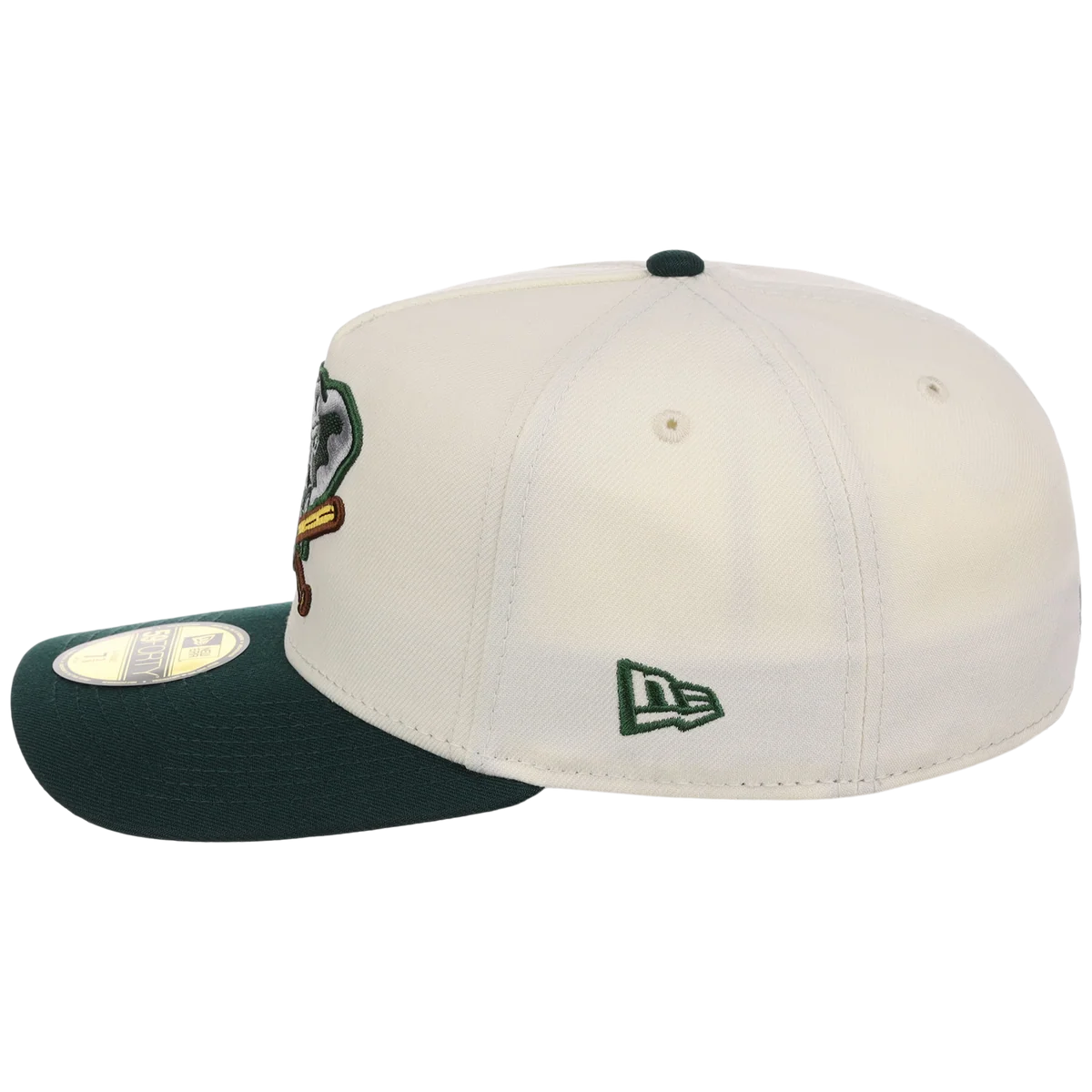 Oakland Athletics MLB Heritage Chrome New Era 59FORTY detail view