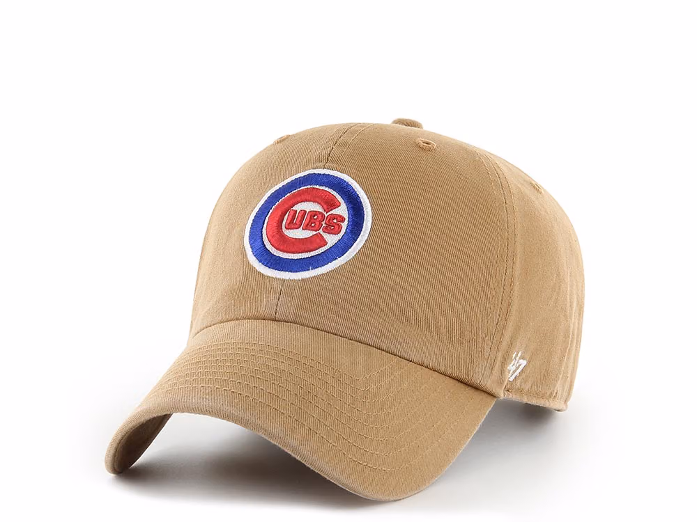 47Brand Chicago Cubs Caramel Clean up Strapback Hat front