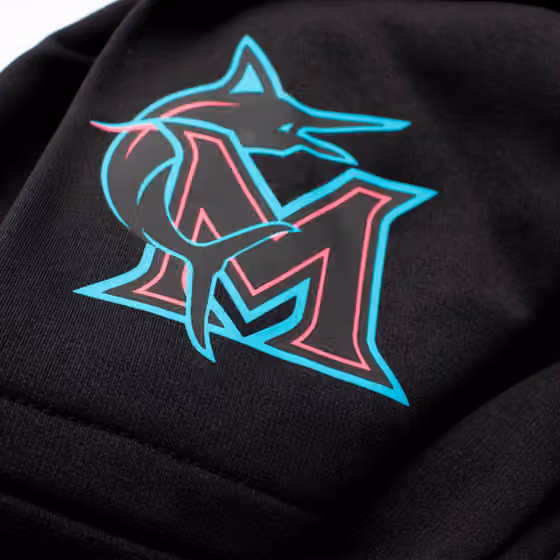 Miami Marlins City Connect 2026 MLB Authentic Therma Hoodie Black view 4
