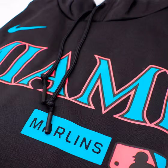 Miami Marlins City Connect 2026 MLB Authentic Therma Hoodie Black view 3