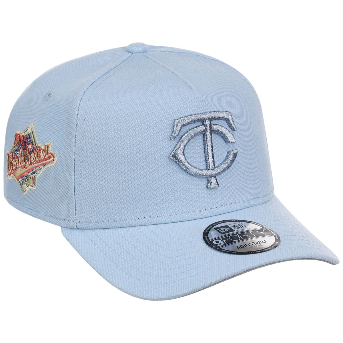 Minnesota Twins MLB Glacial Blue New Era 9FORTY A-Frame front view