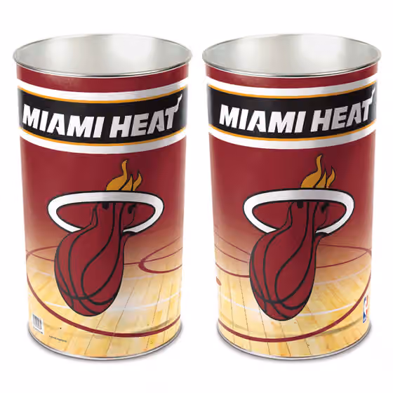 Miami Heat WinCraft Metal NBA Wastebasket view 1