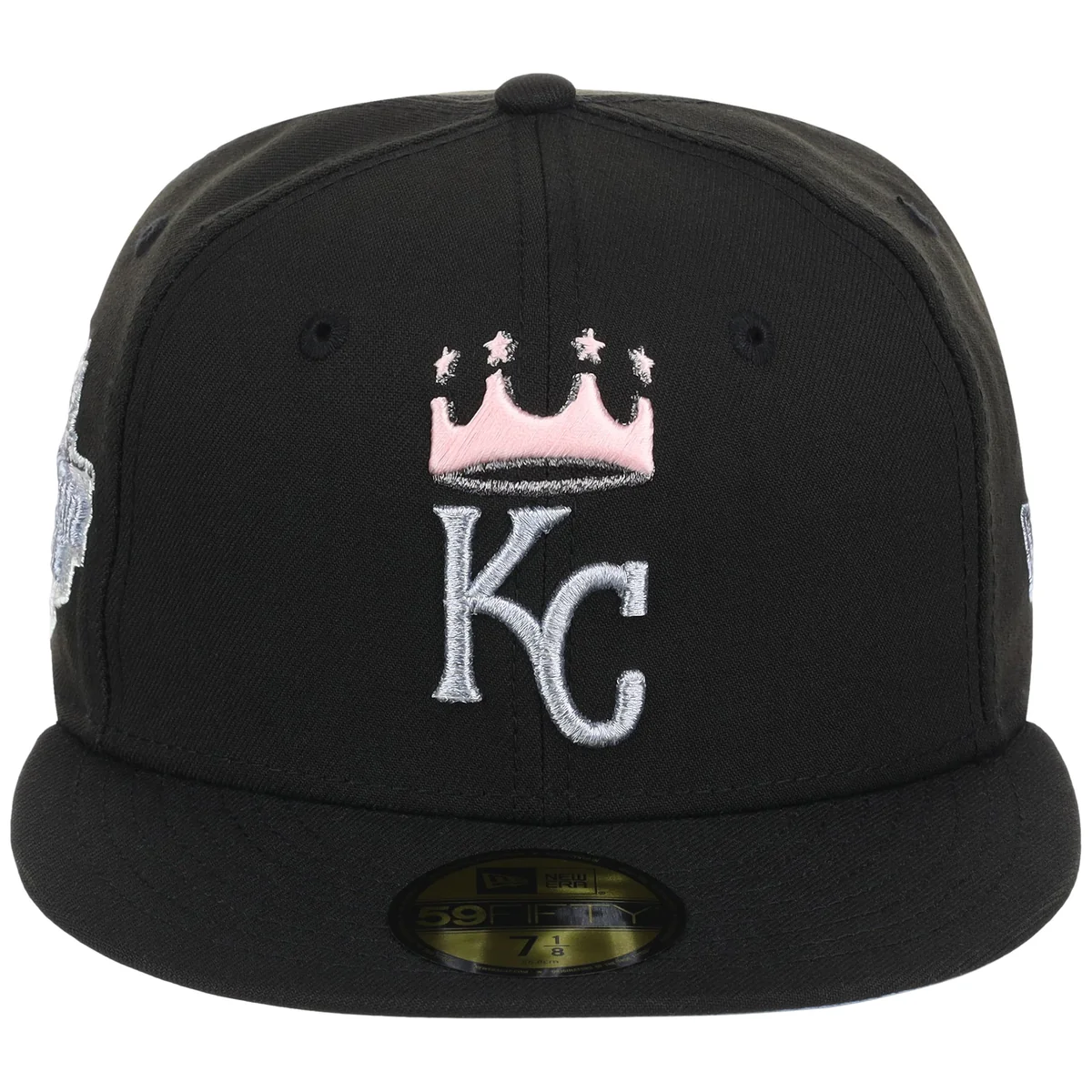 Kansas City Royals MLB Pewter Skies New Era 59FIFTY detail view