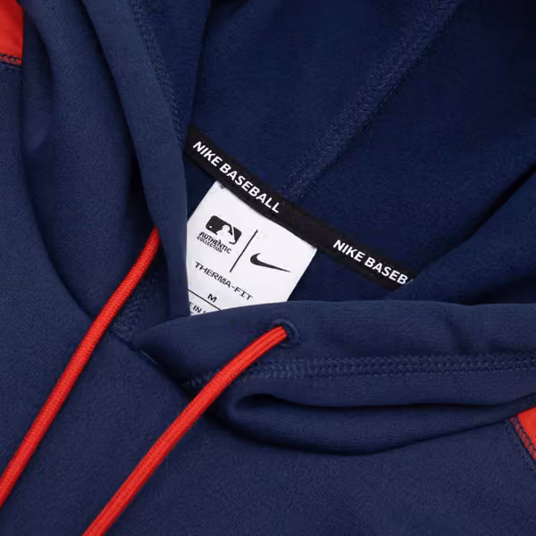 Atlanta Braves 2025 MLB Authentic Performance Therma Hoodie Navy view 4