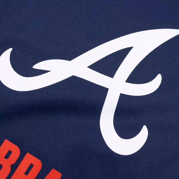 Atlanta Braves 2025 MLB Authentic Performance Therma Hoodie Navy view 3