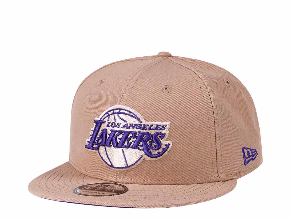 New Era Los Angeles Lakers Camel Edition 9Fifty Snapback Hat front