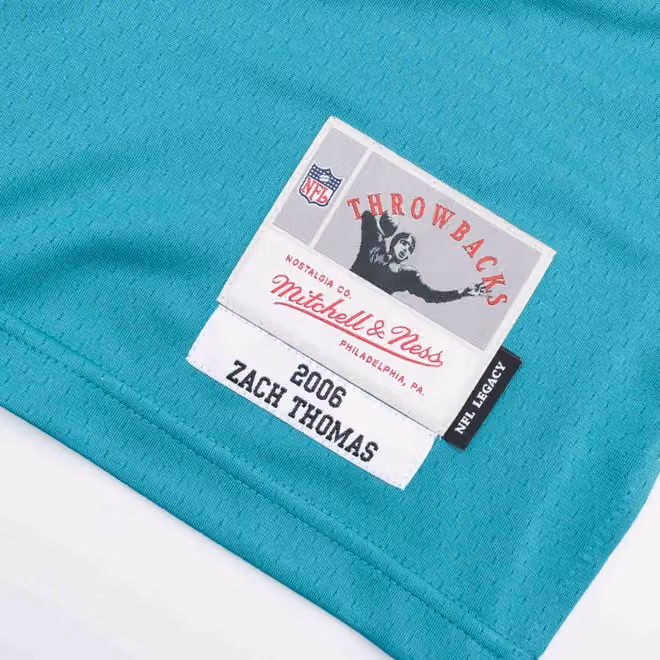 Zach Thomas #54 Miami Dolphins 2006 Legacy Throwback NFL Jersey Aqua view 3