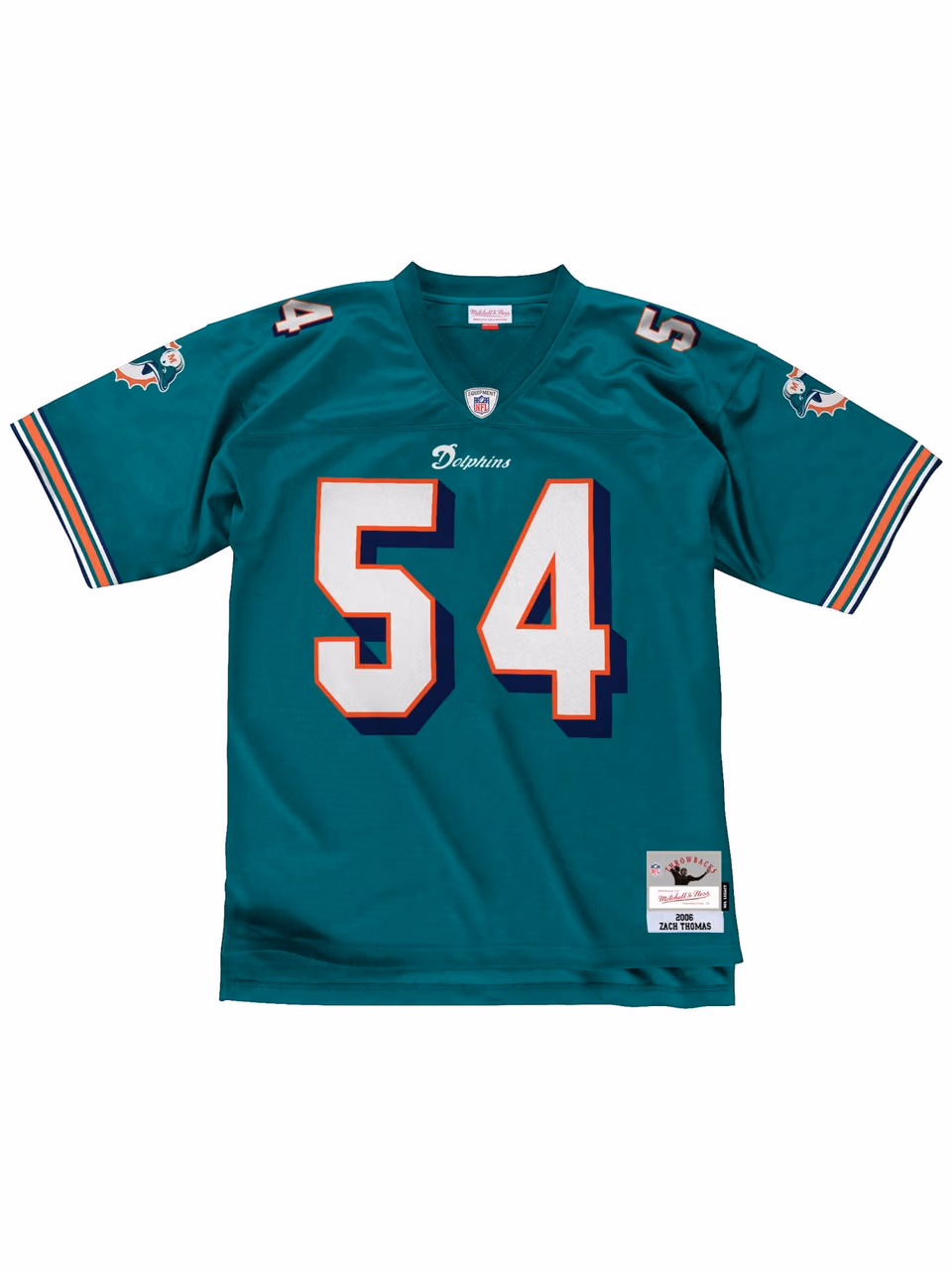 Zach Thomas #54 Miami Dolphins 2006 Legacy Throwback NFL Jersey Aqua view 2