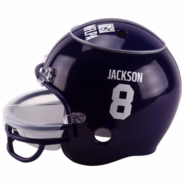 Lamar Jackson #8 Baltimore Ravens NFLPA Snack Helmet (incl. Team Sticker-Set) view 5