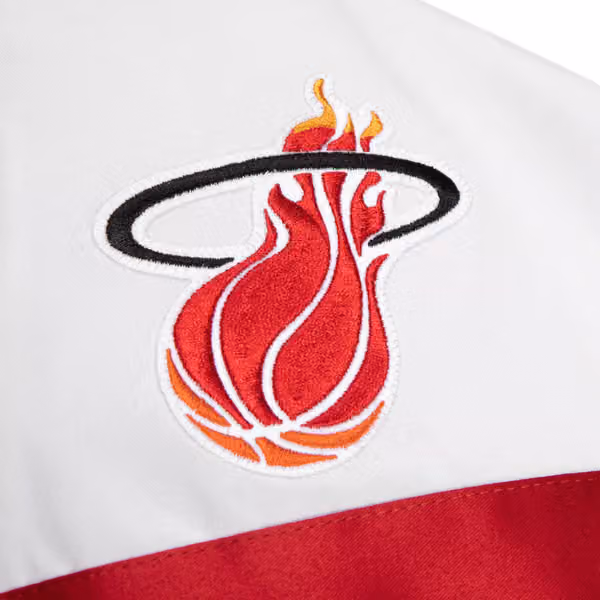 Miami Heat Mitchell & Ness Script Heavyweight Satin NBA Jacket view 4