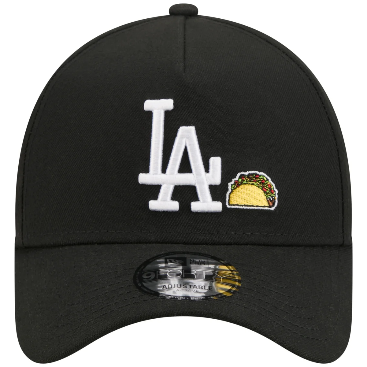 Los Angeles Dodgers Los Angeles Crown the City - Taco - Black/Black New Era 9FORTY detail view
