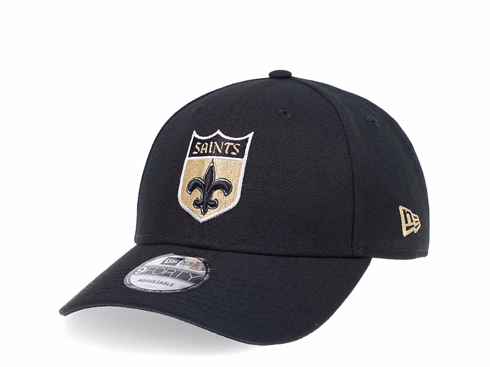 New Era New Orleans Saints Curved Black Edition 9Forty Snapback Hat front