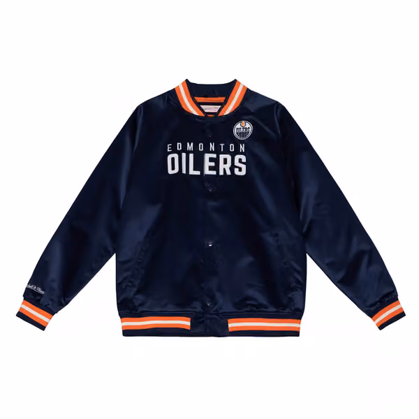 Edmonton Oilers Mitchell & Ness Lightweight Satin NHL Jacket view 1