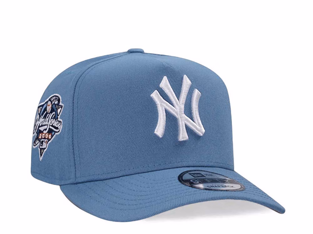 New Era New York Yankees World Series 2000 Indigo Edition 9Fifty A Frame Snapback Hat front