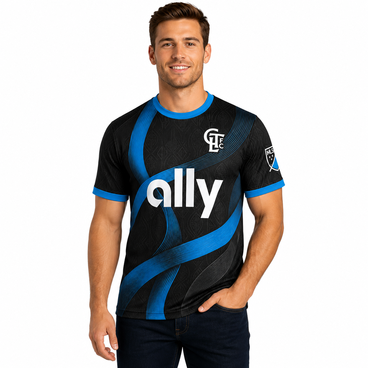 Charlotte FC Soccer Jersey – Bold Black Fan Kit