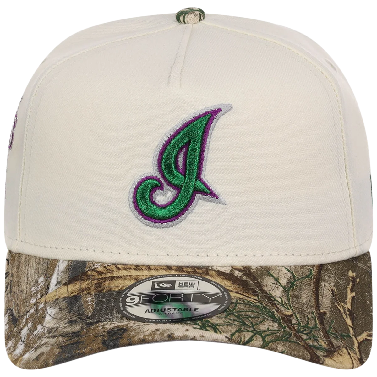Cleveland Guardians MLB Purple Trees New Era 9FORTY detail view