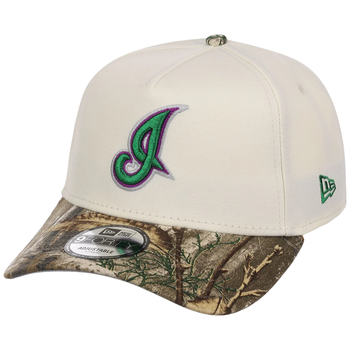 Cleveland Guardians MLB Purple Trees New Era 9FORTY detail view