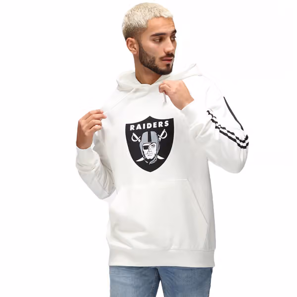 Las Vegas Raiders Recovered Ecru NFL Hoodie Cream view 3