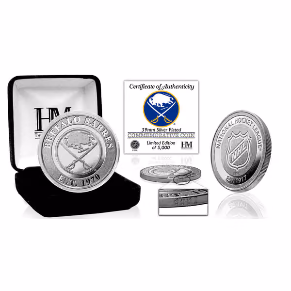 Buffalo Sabres NHL Team Silver Mint Coin view 1
