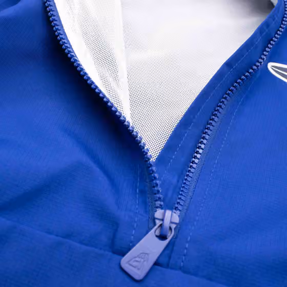 Toronto Blue Jays MLB Quarter Zip Windbreaker Jacket Blue view 4