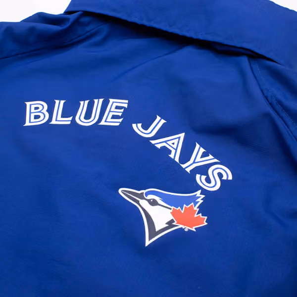 Toronto Blue Jays MLB Quarter Zip Windbreaker Jacket Blue view 8