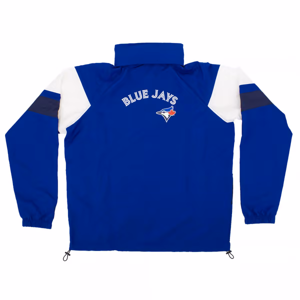 Toronto Blue Jays MLB Quarter Zip Windbreaker Jacket Blue view 2