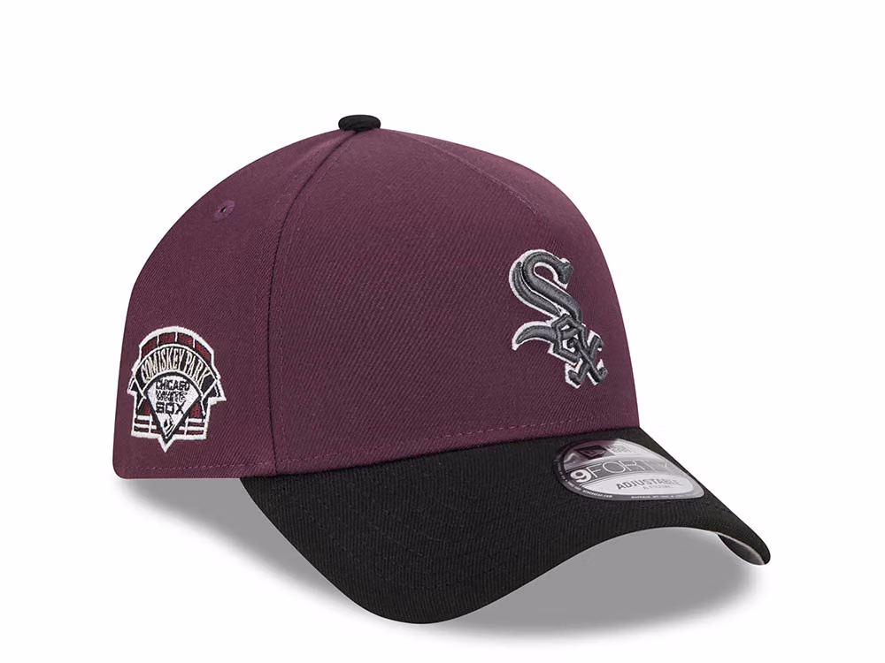 New Era Chicago White Sox Comiskey Park Two Tone Plum 9Forty A Frame Snapback Hat front