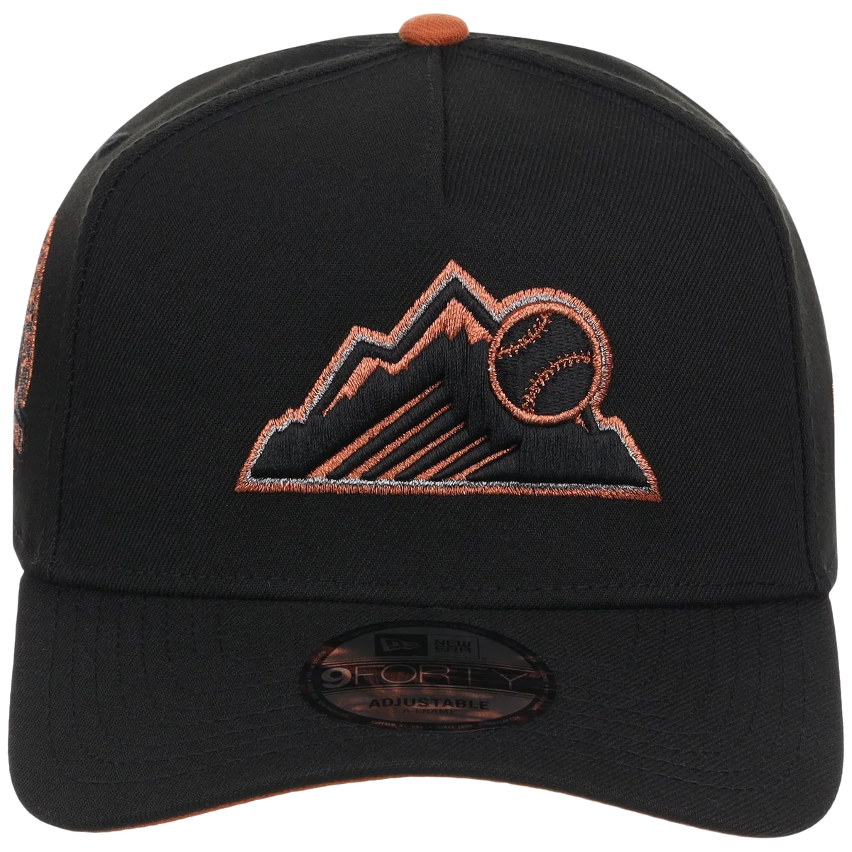 Colorado Rockies MLB Copper Pot New Era 9FORTY detail view