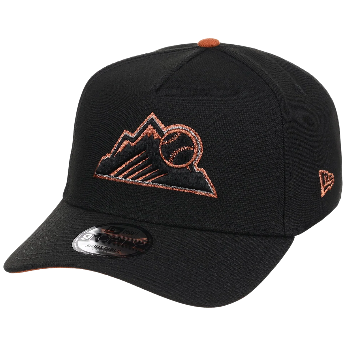Colorado Rockies MLB Copper Pot New Era 9FORTY detail view